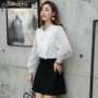 Áo sơ mi nữ mùa xuân hè 2019 Mới của quý cô Hàn Quốc Tính cách trắng dài tay - Áo sơ mi áo sơ mi nữ tay ngắn