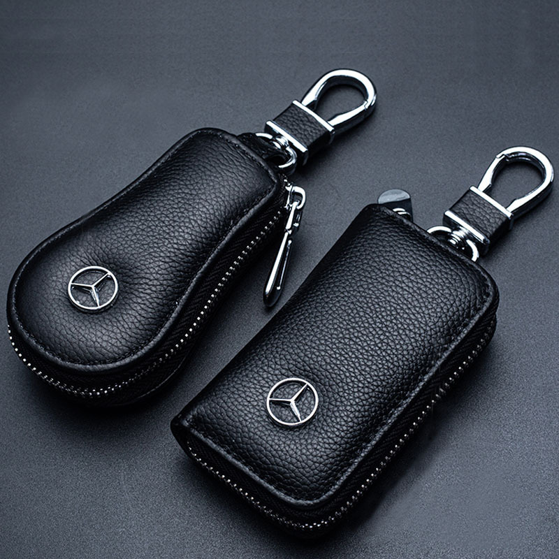 Car Key Case, Universal for Men and Women, Remote Control Key Protective Cover, Compact, Creative, Personalized, Fashionable, Genuine Leather Key Case