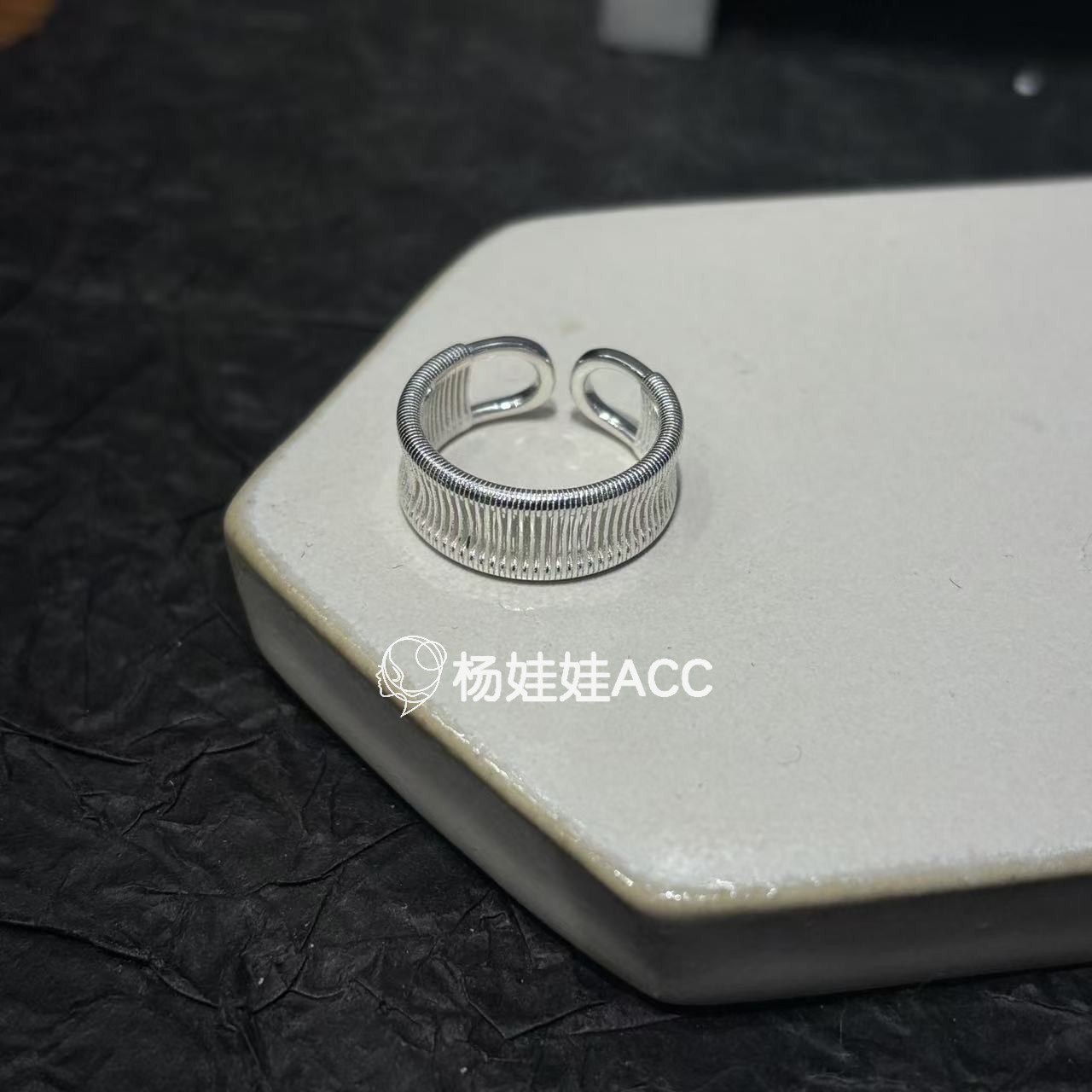 660304 South Korea Dongdaemun hey925 sterling silver new simple design elegant open ring