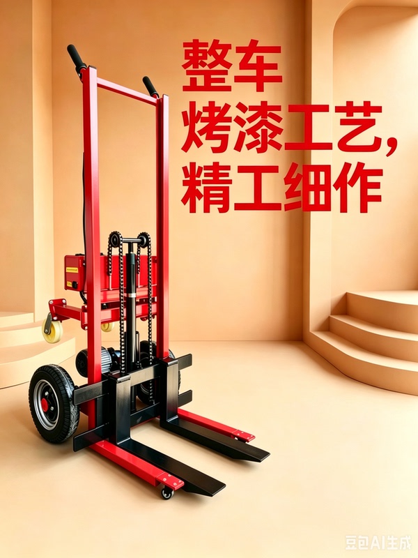 Electric Tiger Cart, Lift Truck, Small Forklift, Stacker, Loading Trolley, Handcart, Lightweight Lifting Cart, Transport Vehicle