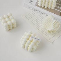 Rubiks cube candle Net red photo props ins Wind creative ornaments clothing cake food shooting background