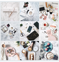 Photo Background Paper double-sided marble wood grain board still ornaments background cloth food photography shooting props