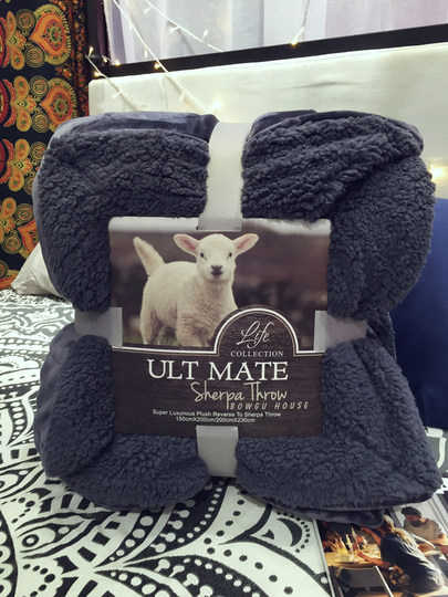 Macaron double layer lamb velvet blanket thickened single and double blanket coral velvet blanket winter