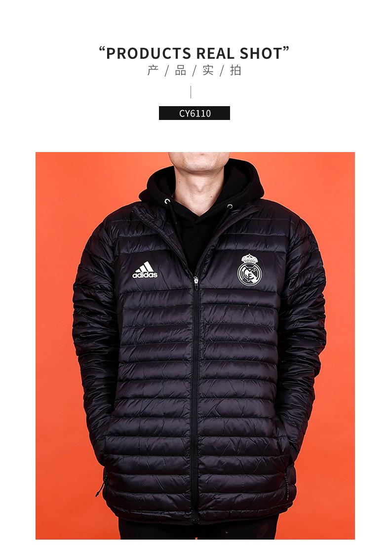 Adidas down jacket nam 18 mùa đông mới ngoài trời áo lông ấm áp xuống áo khoác thể thao CY6114 áo khoác sát nách nữ
