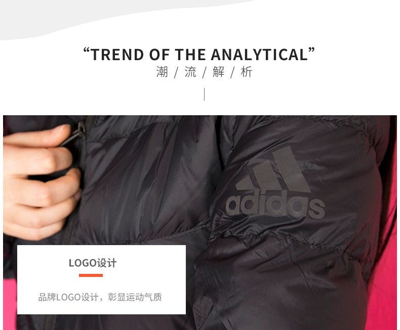 Adidas down jacket nữ dài phần 2018 mùa đông mới ấm áp áo khoác ngoài trời chống gió CY8633 4