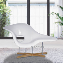 Creative cloud chaise longue Single white bench Lunch break sofa chair FRP leisure chair Designer chair