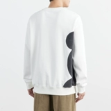 Белая демисезонная трендовая толстовка для отдыха, с медвежатами, круглый воротник, оверсайз