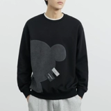 Белая демисезонная трендовая толстовка для отдыха, с медвежатами, круглый воротник, оверсайз