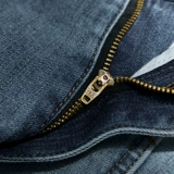 WOOG2005 Эластичные мягкие синие джинсы для отдыха, демисезонные штаны