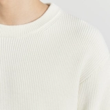 Демисезонный трендовый цветной трикотажный свитер, круглый воротник, оверсайз