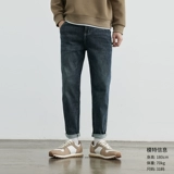 Эластичные синие модные осенние джинсы, штаны, свободный крой