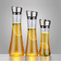 Refrigerator cold water pot tie pot Plastic large capacity heat-resistant camellia acrylic transparent juice lemon bubble high temperature resistance