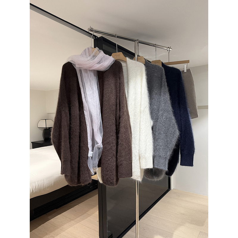 Five Hundred Grams of Lazy Bathrobe, Buttonless, Mid-Length, Loose-Fitting, 100% Sheep Wool, Brushed, Thick Sweater Coat Five Hundred Grams of Lazy Bathrobe, Buttonless, Mid-Length, Loose-Fitting, 100% Sheep Wool, Brushed, Thick Sweater Coat