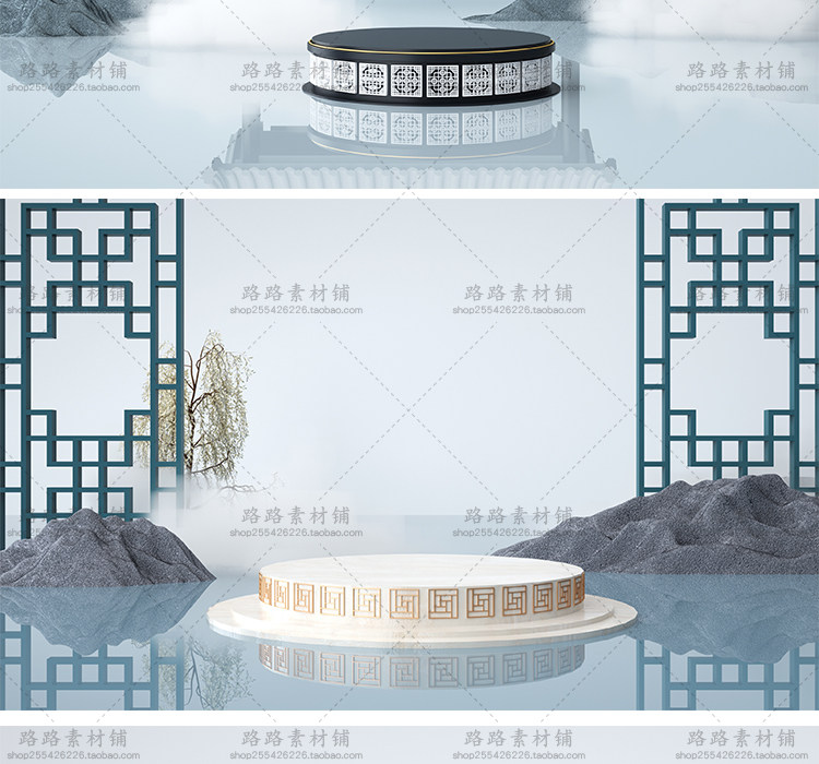 模型-C4D国潮场景模型精选集，110个C4D文件+PSD文件+JPG预览图插图73小新卖蜡笔