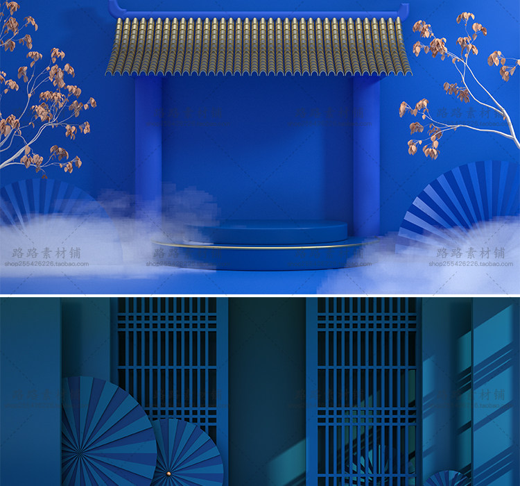 模型-C4D国潮场景模型精选集，110个C4D文件+PSD文件+JPG预览图插图22小新卖蜡笔
