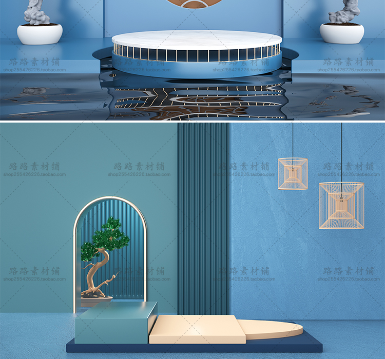 模型-C4D国潮场景模型精选集，110个C4D文件+PSD文件+JPG预览图插图28小新卖蜡笔