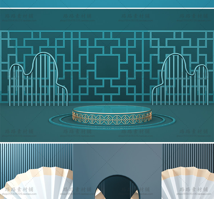 模型-C4D国潮场景模型精选集，110个C4D文件+PSD文件+JPG预览图插图31小新卖蜡笔