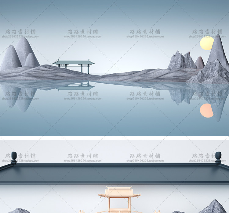 模型-C4D国潮场景模型精选集，110个C4D文件+PSD文件+JPG预览图插图68小新卖蜡笔