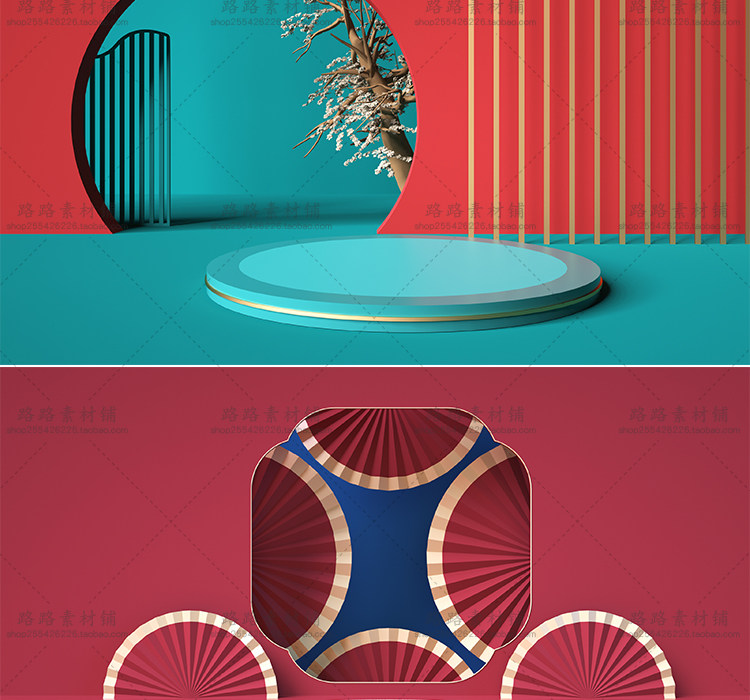 模型-C4D国潮场景模型精选集，110个C4D文件+PSD文件+JPG预览图插图60小新卖蜡笔