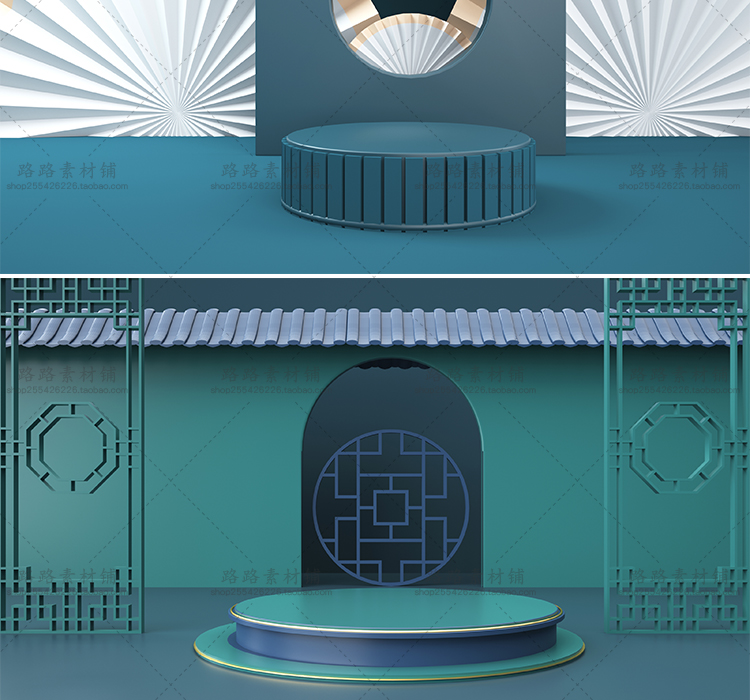 模型-C4D国潮场景模型精选集，110个C4D文件+PSD文件+JPG预览图插图32小新卖蜡笔