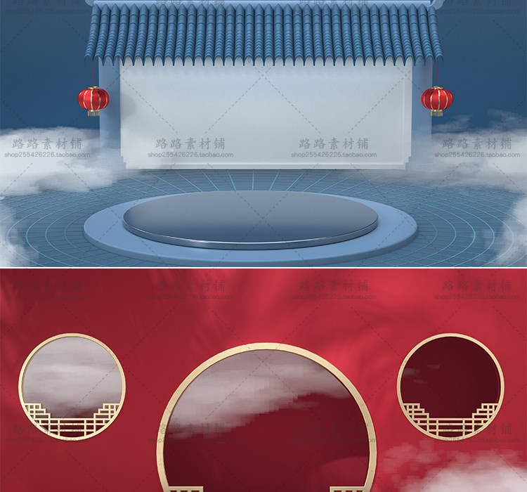 模型-C4D国潮场景模型精选集，110个C4D文件+PSD文件+JPG预览图插图76小新卖蜡笔