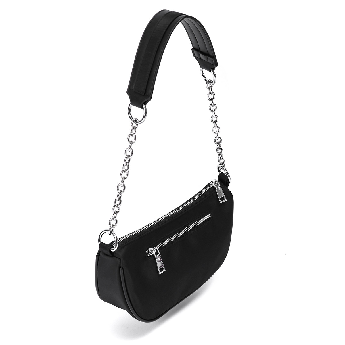 Minimalist lukewarm retro style spring summer autumn new moon 100 hitch black chain axillary underbag fascia single shoulder bag women 