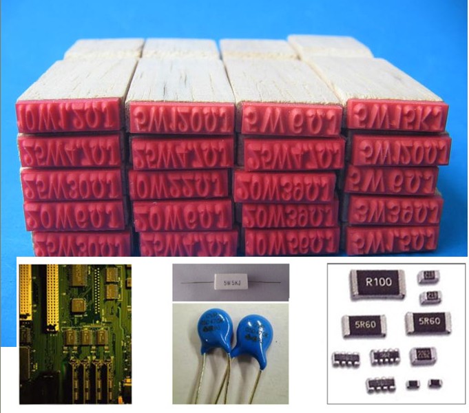 Food Sealing Machine Beating Code Seal Transformer Horn Coding Seal Motor Electronic Components Precision Wood Rubber Stamp