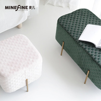 Maifan Nordic pedal sofa pedal creative bedroom living room coffee table stool Modern fabric lazy low stool square stool