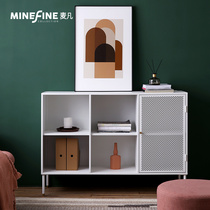 Maifan Nordic living room multi-layer dining side cabinet Imported simple dining room wrought iron tea side cabinet storage storage cabinet