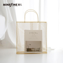 Maifan Nordic designer home soft decoration storage storage magazine rack storage frame ins wind decorative ornaments