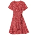 Luojia RMOJUL 2020 Summer Women New Lace-up Eo Ruffle Váy hoa đuôi cá - Váy eo cao