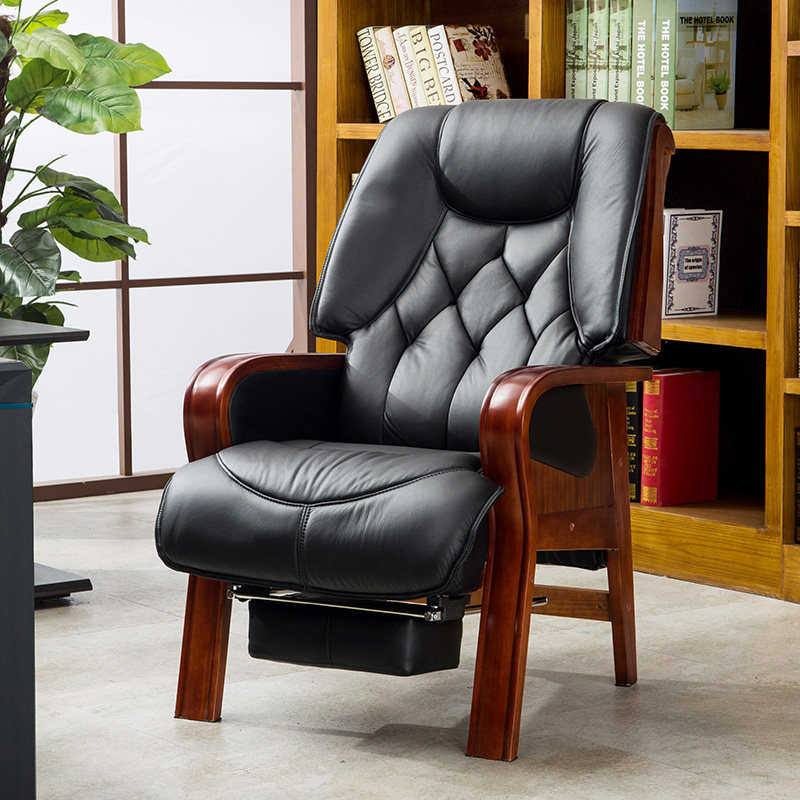Leather boss chair business reclining high back home four-legged massage executive chair office chair cowhide study chair