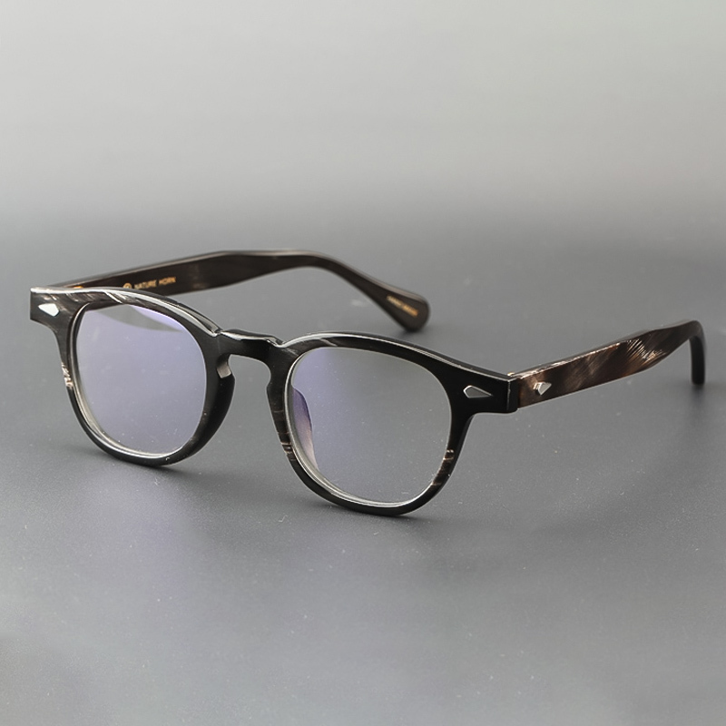 504 Horn-Rimmed Glasses with Prescription Frames for Men, Black Frame with Photochromic Lenses, Large Frame for Big Faces, Trendy Women's Style 1121 504 Horn-Rimmed Glasses with Prescription Frames for Men, Black Frame with Photochromic Lenses, Large Frame for Big Faces, Trendy Women's Style 1121