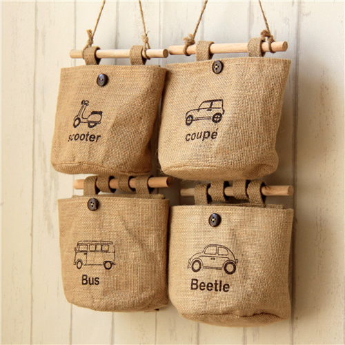 Fabric Hanging Bag Cashier Bag Multilayer Door Rear Hanging Pocket Wall-mounted Debris Disposal Bag Dorm Wall Hanging Wall Storage Bag