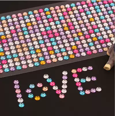 Creative Crystal sticker color diamond decoration sticker DIY photo album decoration sticker 504