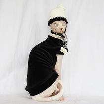 Custom anti-hairless cat pet clothes spring and autumn velvet fabric Sphinx special line cat clothing DAPAN