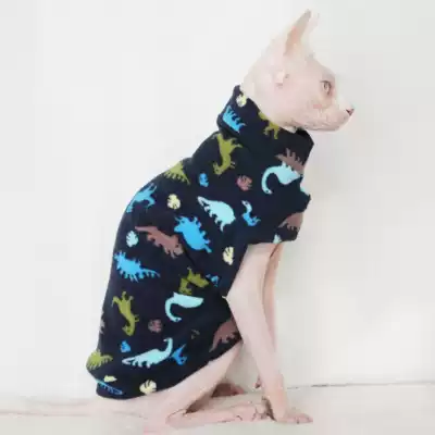 Custom hairless cat pet clothes plus velvet tide brand ins wind spring, autumn and winter sweater to keep warm Sphinx special