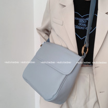 VAUTO Niche Design Collision Color 2021 New Pint Large Capacity Bag Foggy Blue 100 Hitch Commuter Single Shoulder Bag Inclined Satchel Bag