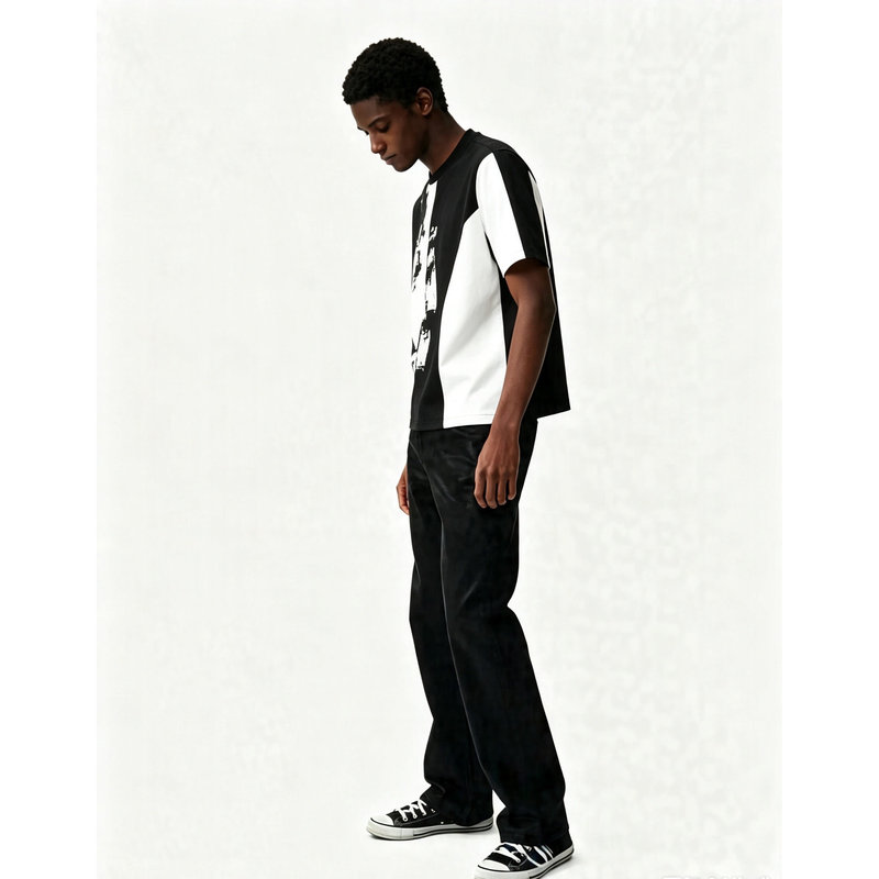 2026 New American-Style Streetwear Hand-Waxed Washed Vintage Slim-Fit Flared Straight-Leg Textured Coated Jeans