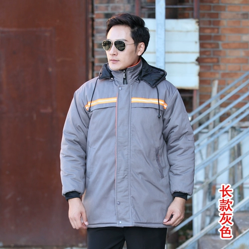 Зимний ветрозащитный удерживающий тепло пуховик для работы подходит для мужчин и женщин