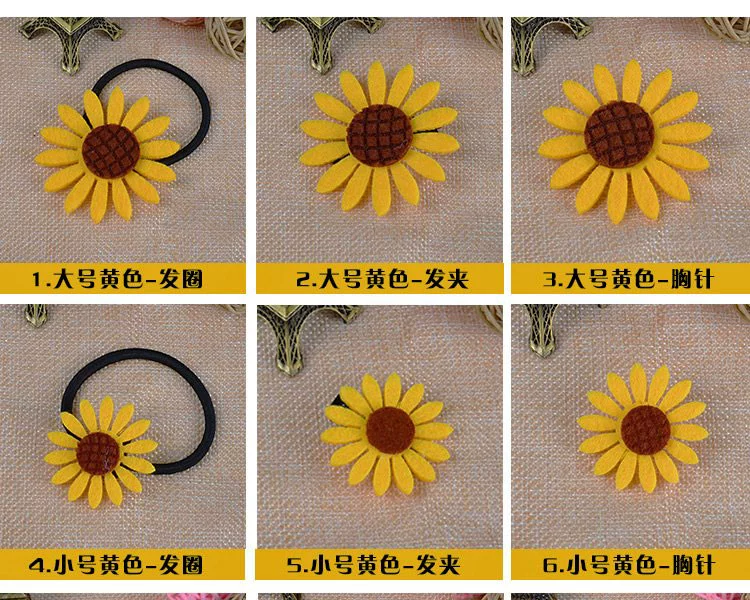 Nhật Bản mềm mại chị em hoa hướng dương tóc vòng tóc phụ kiện mô phỏng hoa trâm cài tóc dễ thương đồ trang sức đầu dây - Trâm cài