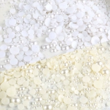 Кремовый чехол для телефона из жемчуга ручной работы для маникюра, набор материалов, бусины, «сделай сам»