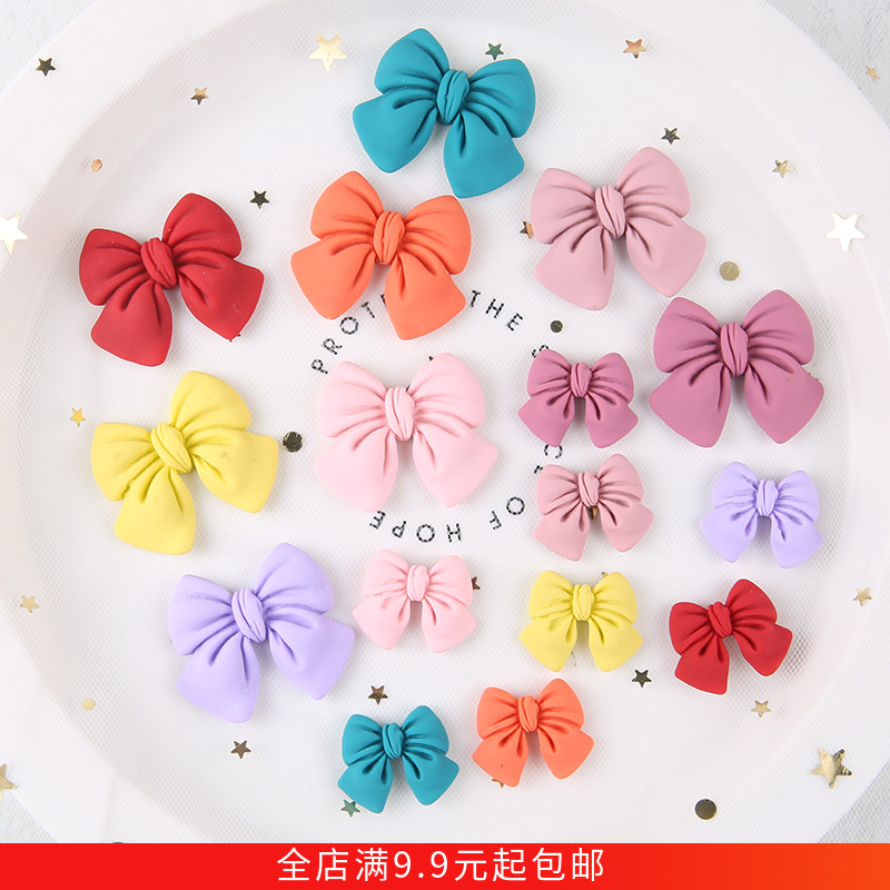 Bow tie diy handmade cream glue dripping mobile phone protective shell material bag children's hair accessories resin accessories