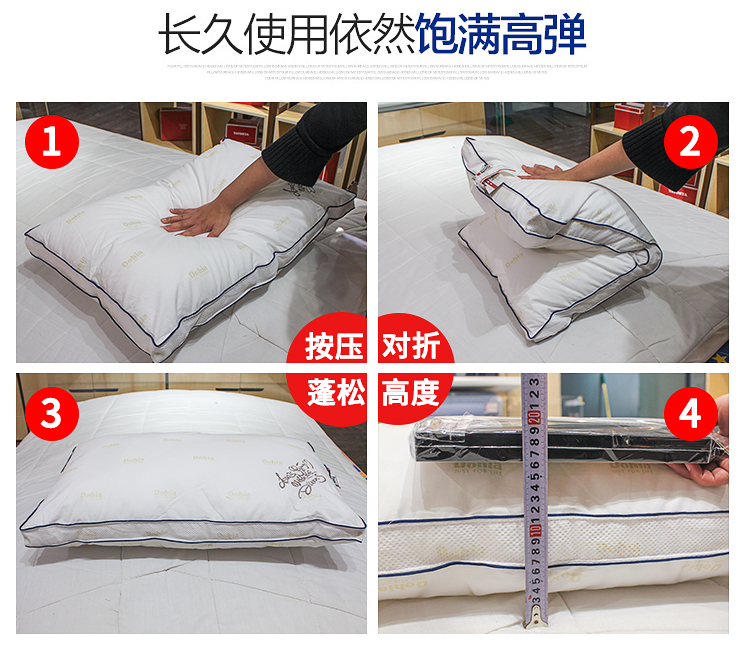 Giống như gối mềm bảy lỗ chính hãng để bắn 2 bảo vệ cổ tử cung Gối bông gối một cặp khách sạn năm sao - Gối gối cao su