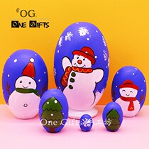 Russian Featured Baby 6-layer creative hand-painted Christmas holiday gifts childrens educational toys ornaments