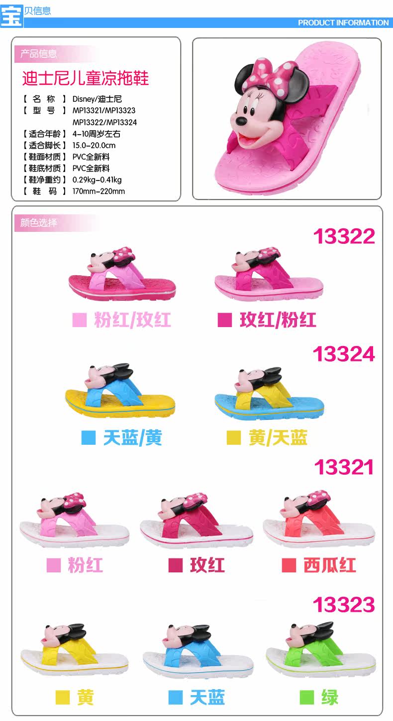 Pantoufles enfants en autre DISNEY pour été - semelle plastique - Ref 986718 Image 7