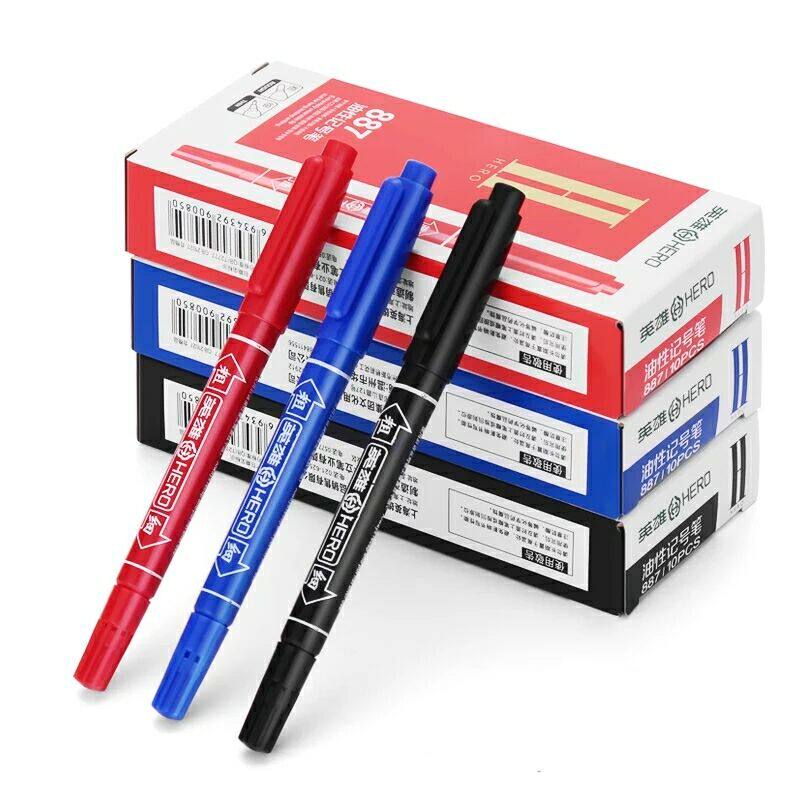 Water-based 883 small double head eco-friendly safety water mark pen water pen children painting hook line pen 10 support