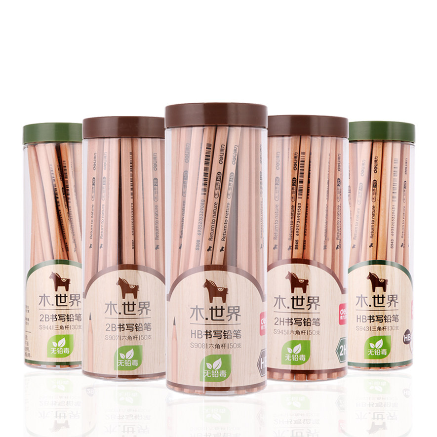 Powerful S909HB 2B log pencil elementary school student pencil pencil hexagonal grip pen positioning pencil