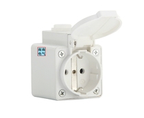 Industrial open seat socket European standard secondary protection surface mount socket ST-105 02HO 2*16A220V Single