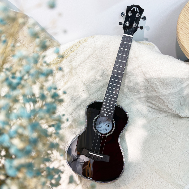 Black Plug-in Electric Box Adult Jukri Riri Male Beginner Girl Child Veneer Small Guitar 26 Inch High Face Value